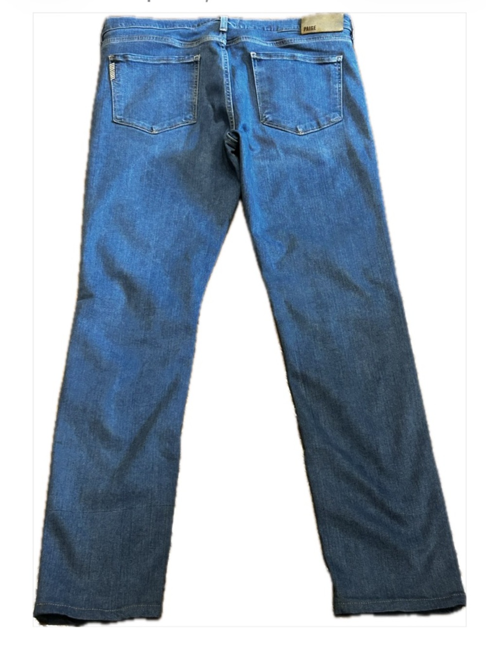 Paige Men’s Stretch Slim Denim Straight leg Lennox Jeans, Mid-rise. Size 34 - Picture 4 of 8